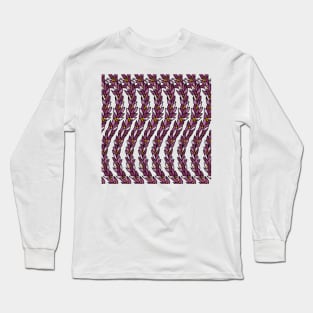 Purple Vines | Botanical Pattern Long Sleeve T-Shirt